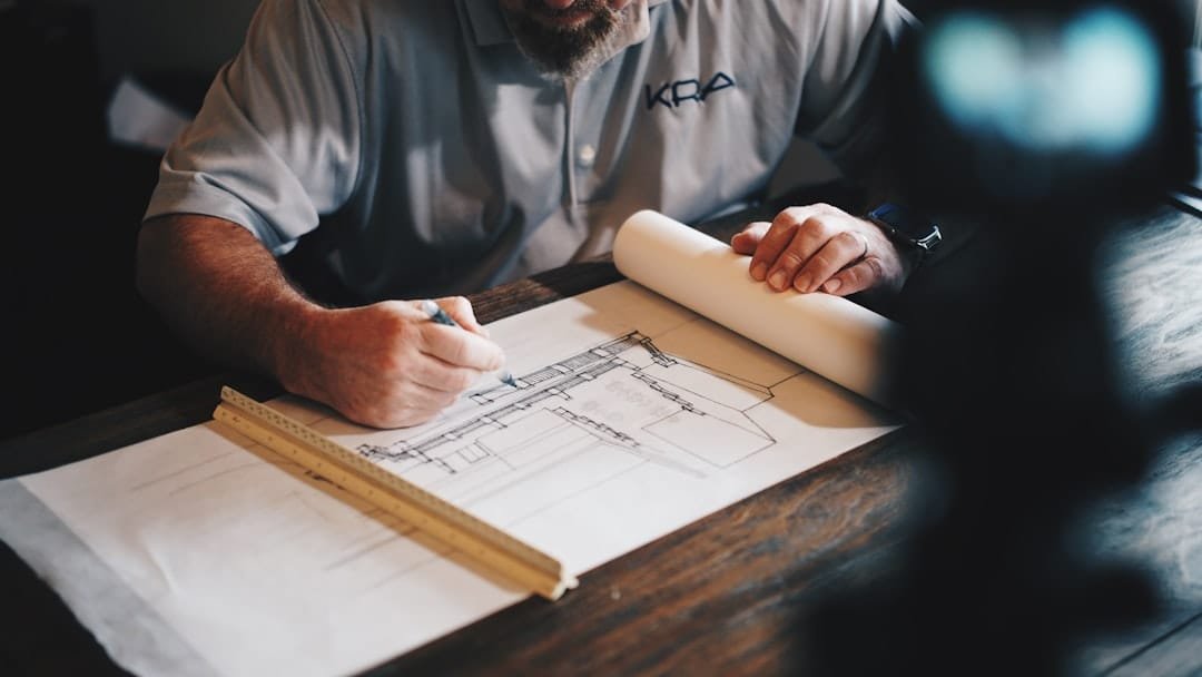Engineering blueprint and drafting tools representing civil cartographer recruitment