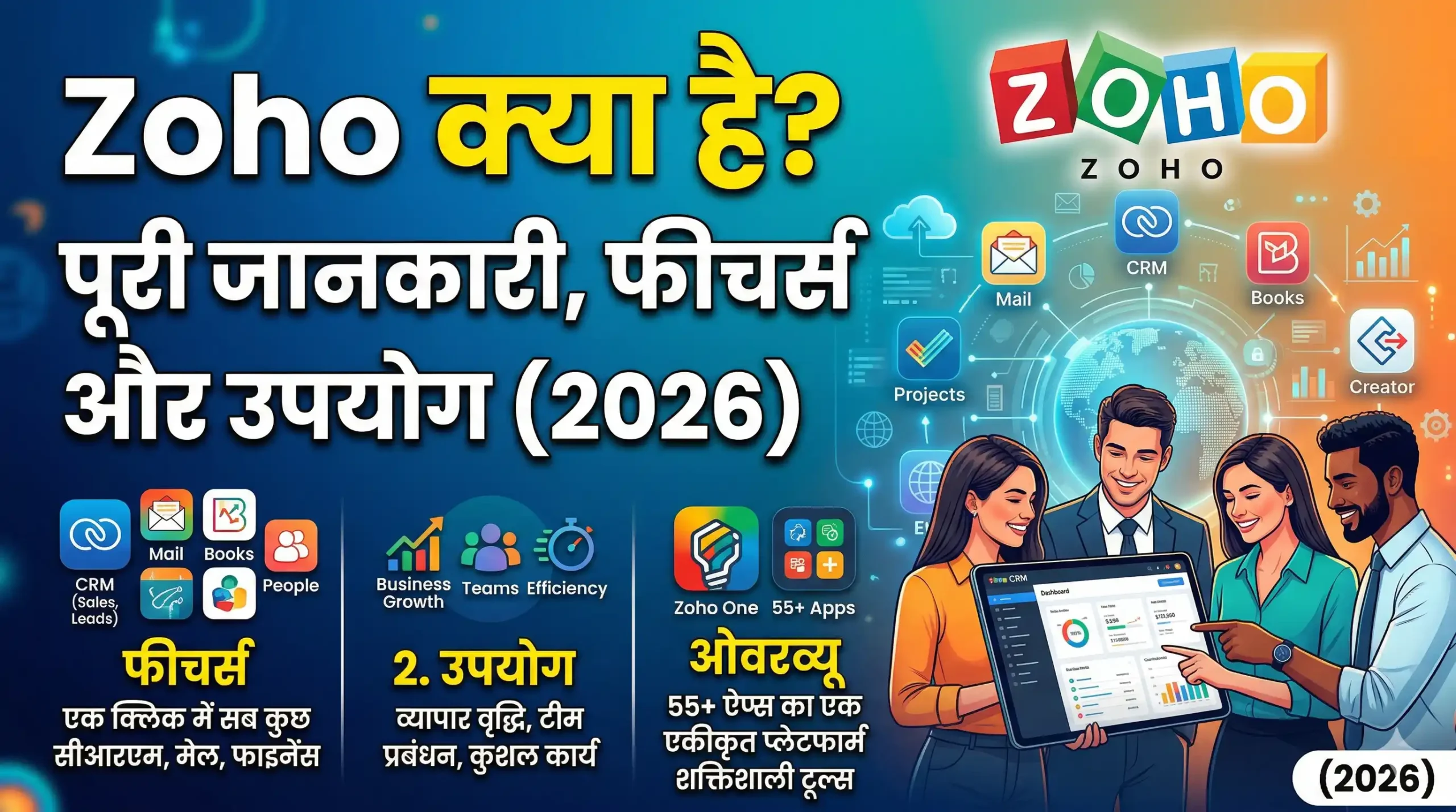 Zoho क्या है? पूरी जानकारी, फीचर्स और उपयोग (2026)